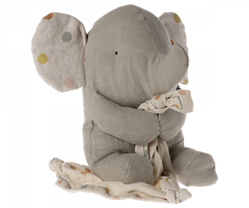 Elefant med navn og musik MAILEG 25 cm