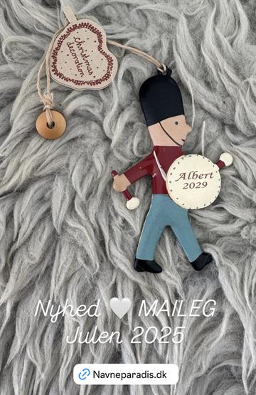 Maileg juleophæng soldat med navn