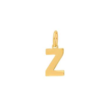 Bogstav vedhæng Z 14k guld 9x7 mm