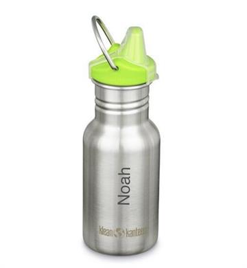 Klean Kanteen 355 ml med navn Brushed steel med suttetud