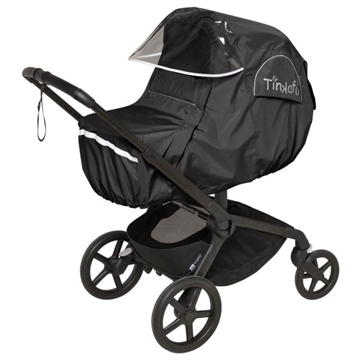 Regnslag med skærm SORT