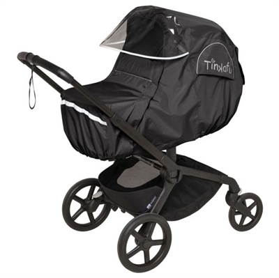 Regnslag med skærm SORT