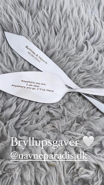 lagkagekniv med gravering