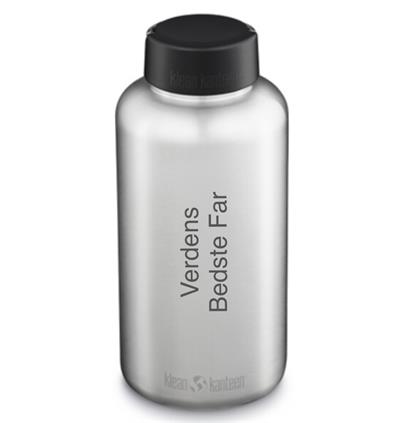 Klean Kanteen TK Wide drikkedunk med navn 1900 ml