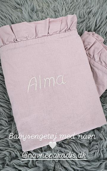 Baby sengetøj med navn Powder pink