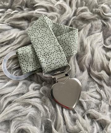 Suttesnor med navn Olive med huntergreen prikker