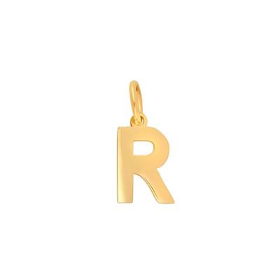 Bogstav vedhæng R 14k guld 9x7 mm