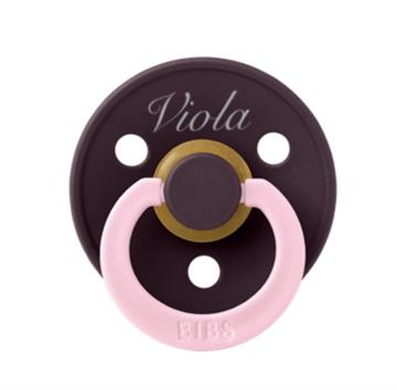 BIBS str 2  med navn FUSION plum babypink mix