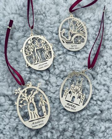 Fyrtøjet juleophæng med gravering Navneparadis 