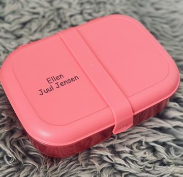 Sidtema ribbon madkasse med navn navneparadis 