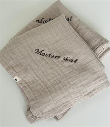 BIBS muslin stofble med navn med navn broderet gratis Navneparadis 