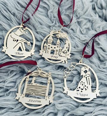 Prinsessen på ærten juleophæng med navn Navneparadis 