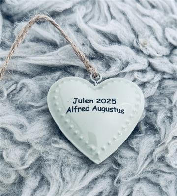Metalhjerte med gravering