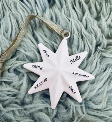 Stjerne ophæng med gravering maileg