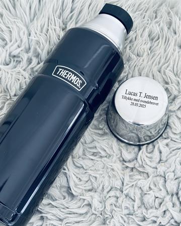 Thermos med navn gravering