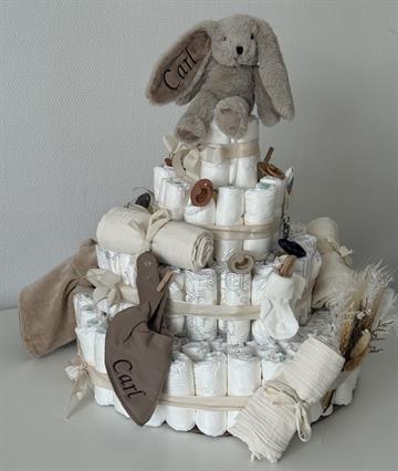 Personlig blelagkage med navn – babyshower gave