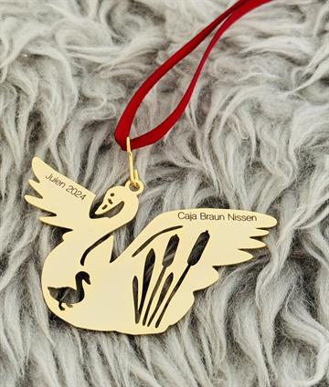 Den grimme ælling juleophæng med gravering navneparadis