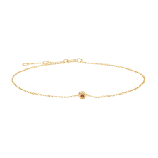 14kt. guldarmbånd m. 0,007ct rubin navneparadis