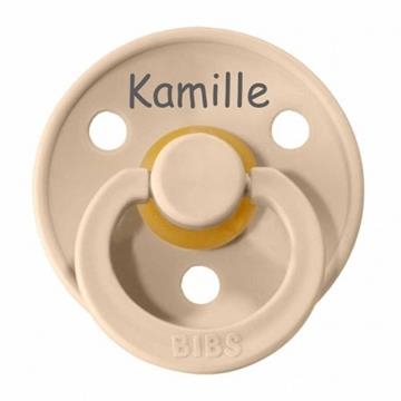 BIBS str 3 VANILLA sut med navn
