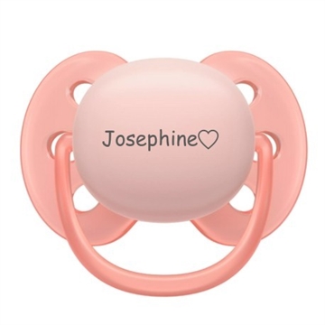 Avent ultra soft str 1 sut med navn Babypink navneparadis