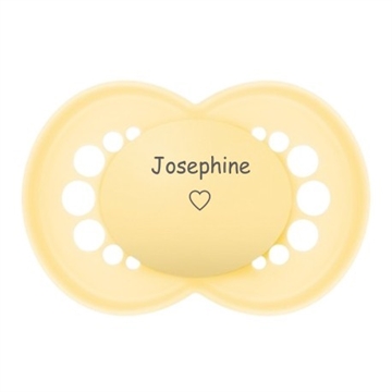 MAM original sut silikone str 3 med navn Lysegul