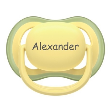 Avent ultra air str 3 sut med navn YELLOW navneparadis