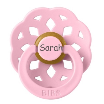 BIBS sut str 2 med navn BABYPINK BOHEME navneparadis