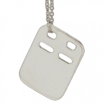 Kadaverskilt 20x14mm sølv med gravering