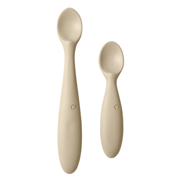 BIBS spiseske med navn 2 stk VANILLA